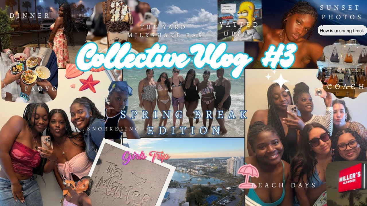 Collective Vlog #3: Spring Break Edition!🏝️👙| dinner, snorkeling, beach, shopping, boardwalk, & etc…