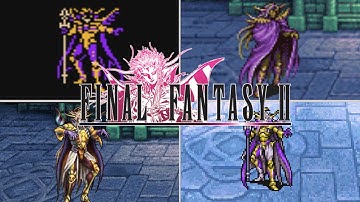 Final Fantasy 2 Pixel Remaster Graphic comparison - NES/PS1/PSP/PC