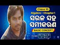 Class 10 Algebra: ସରଳ ସହ ସମୀକରଣ (Simultaneous Equations) - Basic Concept Explained