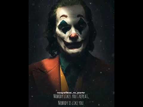 Nobody likes you joker lovers quotes / joker fan page / joker attitude