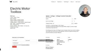 How to Use Alva’s Electric Motor Toolbox | Free Motor Calculation Tool screenshot 1