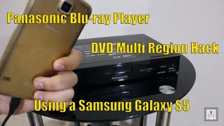 Unlocking DVD Multi Region on my Panasonic Blu-ray Player by using a Samsung Galaxy S5