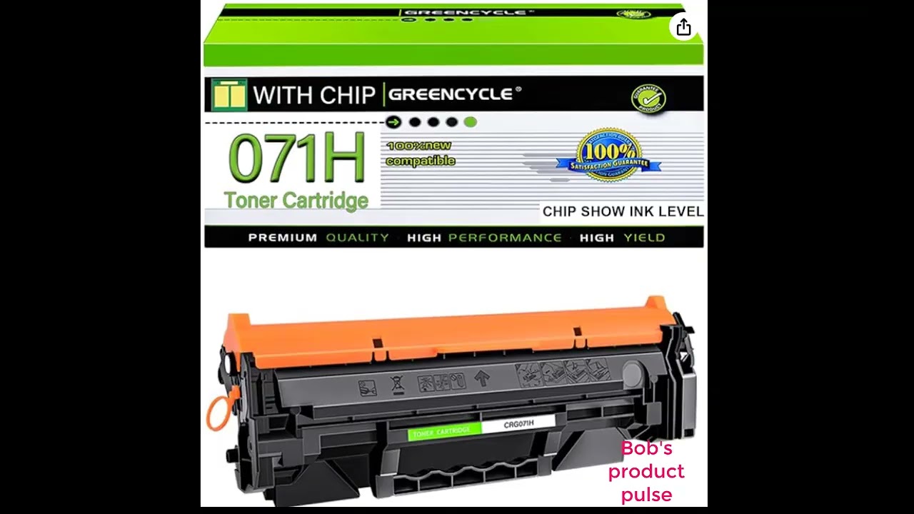 Greencycle (Canon compatible) toner cartridge WITH CHIP; works great!