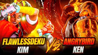 BEST KEN GAMEPLAY! High Level Street Fighter 6! FlawlessDeku (Kim) Vs BigBird (Ken)