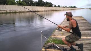 Video thumbnail of "Fishing for Alligator Gar before the storm"