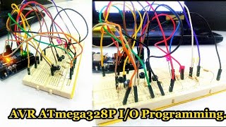 How to Control LED Lights with a Push Button using AVR ATmega328P I/O Ports