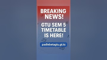 GTU Sem 5 Winter 2025 Time Table | GTU Exam | GTU IMP | #gtuexam #gtu #shorts #education