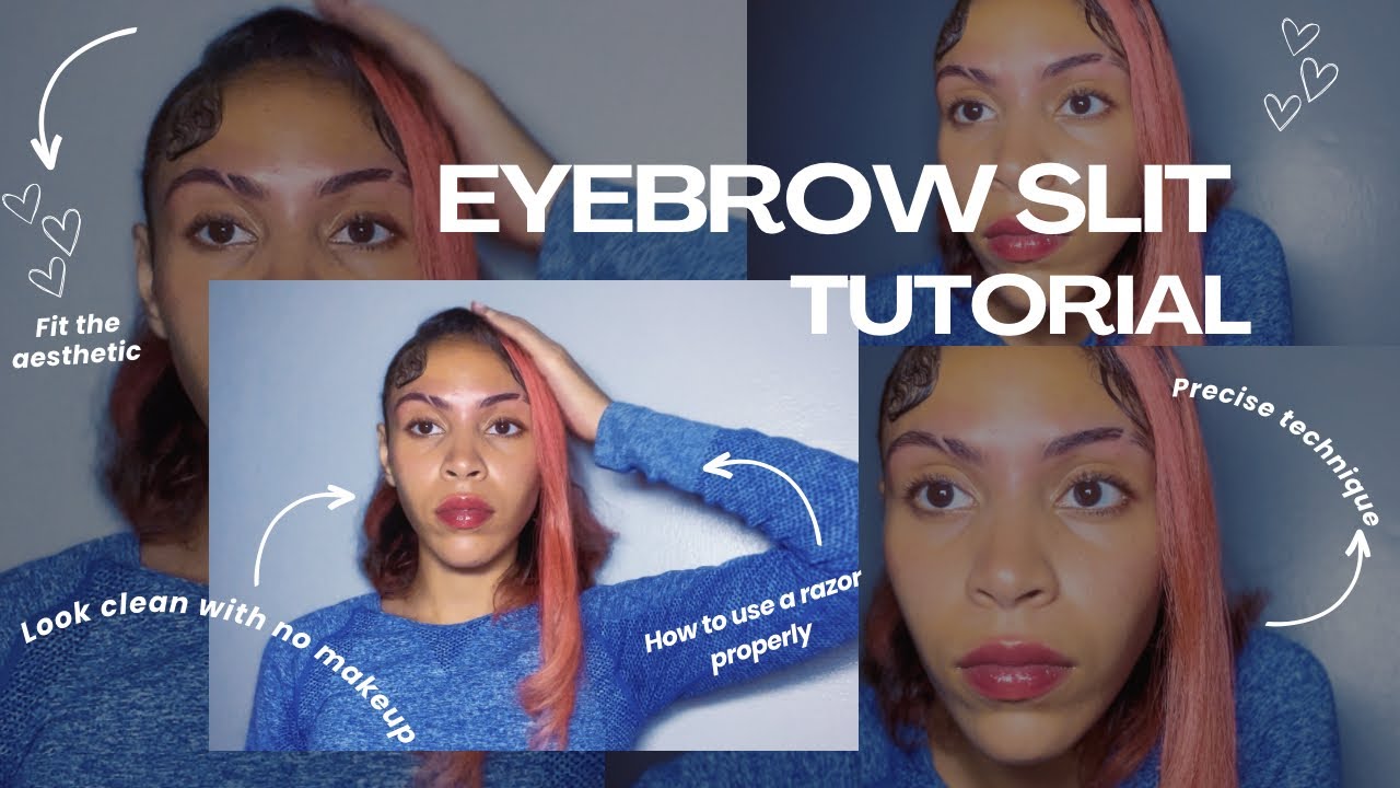 EYEBROW SLIT TUTORIAL | THE PERFECT EYEBROW SLITS - YouTube