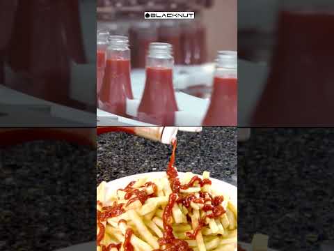 Tomato Ketchup Making Plant | Automatic Tomato Processing Machine | Blacknut #blacknut #shorts