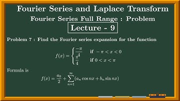 Lecture 9 Fourier Series and Laplace Transform in Tamil Find the Fourier Expansion  f(x)=-pi/4,pi/4