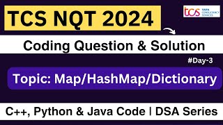 🔥TCS Coding Questions with Answers | Day-3 | DSA Series | Latest Pattern | TCS NQT 2024 Preparation