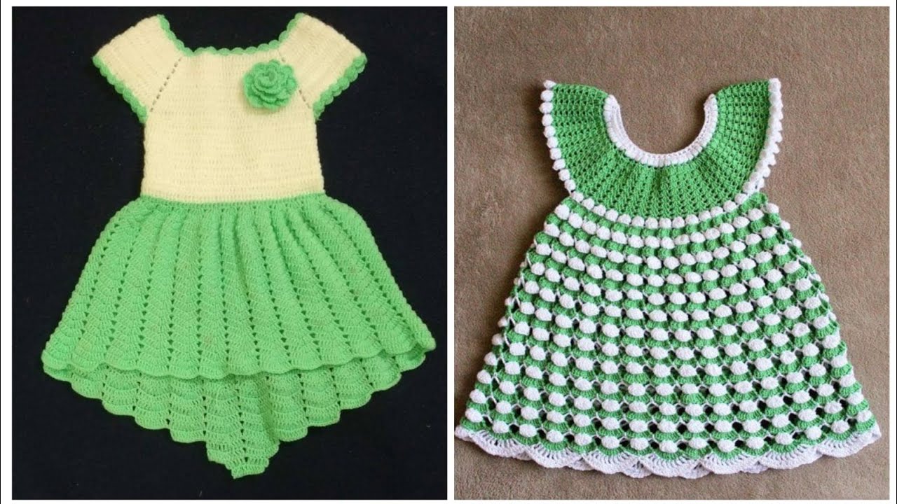 Великолепные и впечатляющие модели детских платьев, связанных крючком.