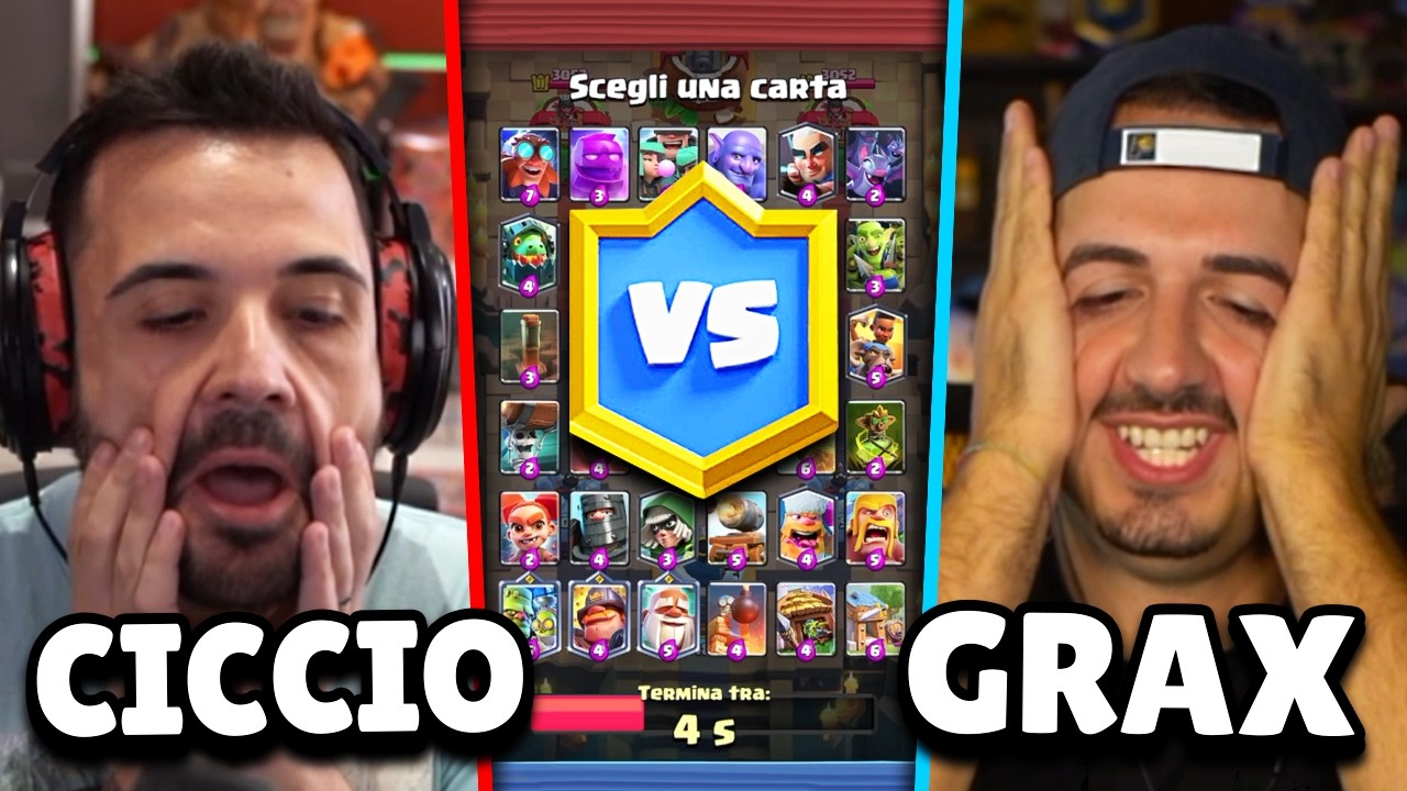 FACCIAMO sul SERIO... CICCIO vs GRAX... 1V1 MEGADRAFT CLASH ROYALE!