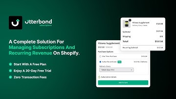 Utterbond a Shopify Subscriptions App To Generate Recurring Revenue and Drive More Sales