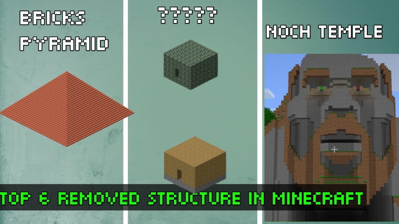 top 6 removed structure in Minecraft - YouTube