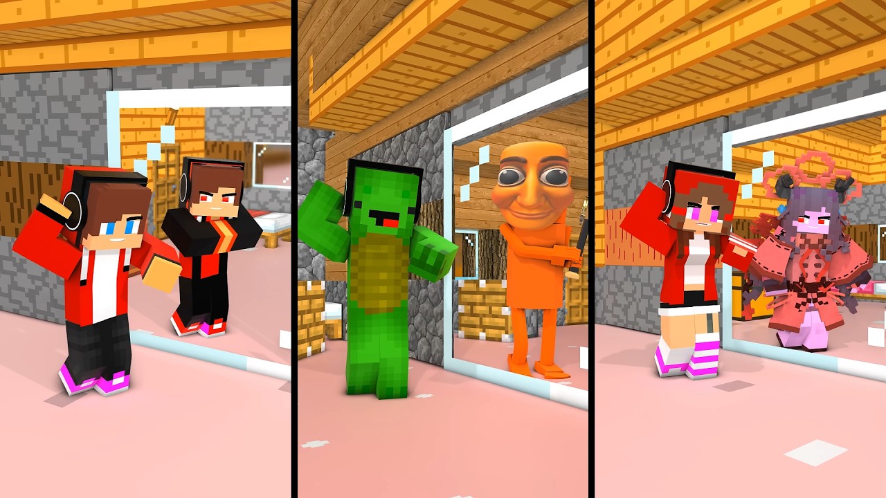 Dark JJ vs JJ & Null & Entity 303 ¿ - Maizen Minecraft Animation || Dark JJ Crafts