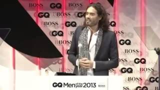 Russell Brand's impressive acceptance speech at the GQ Awards 2013
