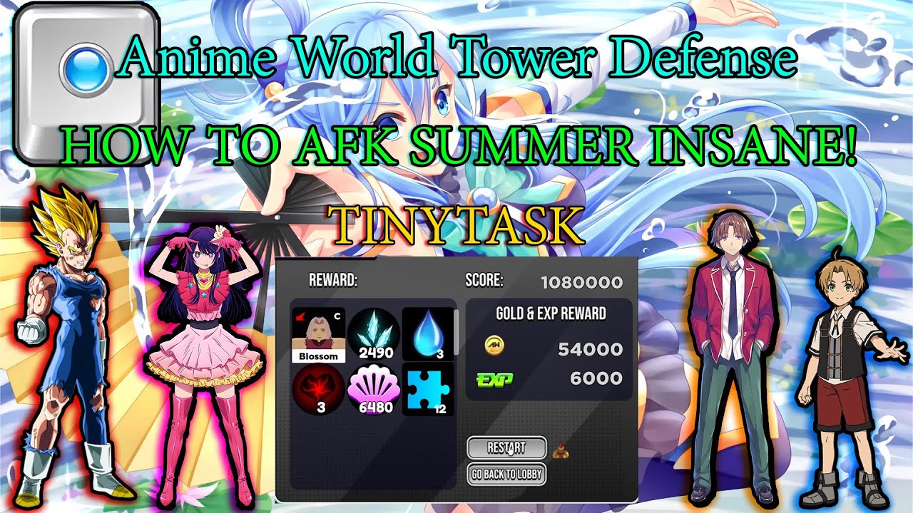 لعبت لعبه رهيبه ومش هاتصدقو الحظ كان عامل ازاي🤩؟؟!!! 🍖 Anime World Tower  Defense 