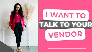 Let me Talk to Your #software #vendor Wealth