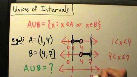 Intermediate Algebra - Unions of Intervals - Example 2