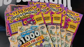 $25 in crossword bonus and $1000 a week for lofe