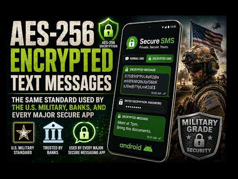 AES 256 Military Grade Encryption - Secure SMS App for Android Phones