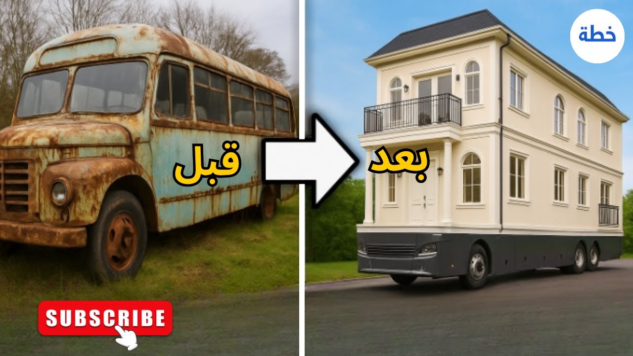 من أوتوبيس مهجور لقصر متحرك من دورين!!!