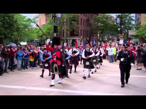 Firefighters' Procession Followed a Feingold Rally