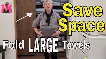 Best Folding Tip for Bath Sheets & Beach Towels. How to FOLD LARGE, OVER-SIZED TOWELS Neatly.