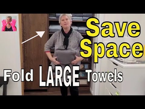 Best Folding Tip for Bath Sheets & Beach Towels. How to FOLD LARGE, OVER-SIZED TOWELS Neatly.