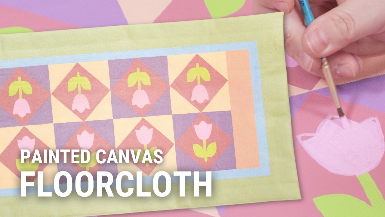 Make This Historic Craft with Fabric & Paint! | DIY Water-Resistant Canvas Floorcloth