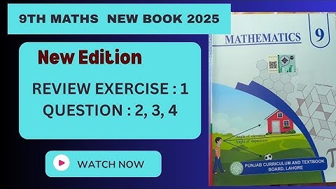 9th Math New Book || REVIEW EXERCISE 1 Question 2,3,4 || ptbb 
