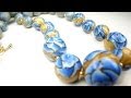 Making of Blue rose beads with Polymer clay / オーブン樹脂粘土を使った青いバラのビーズの作り方