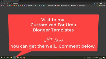 Urdu Blogger Templates | Fast Loading Urdu Templates | Blogger | 2023