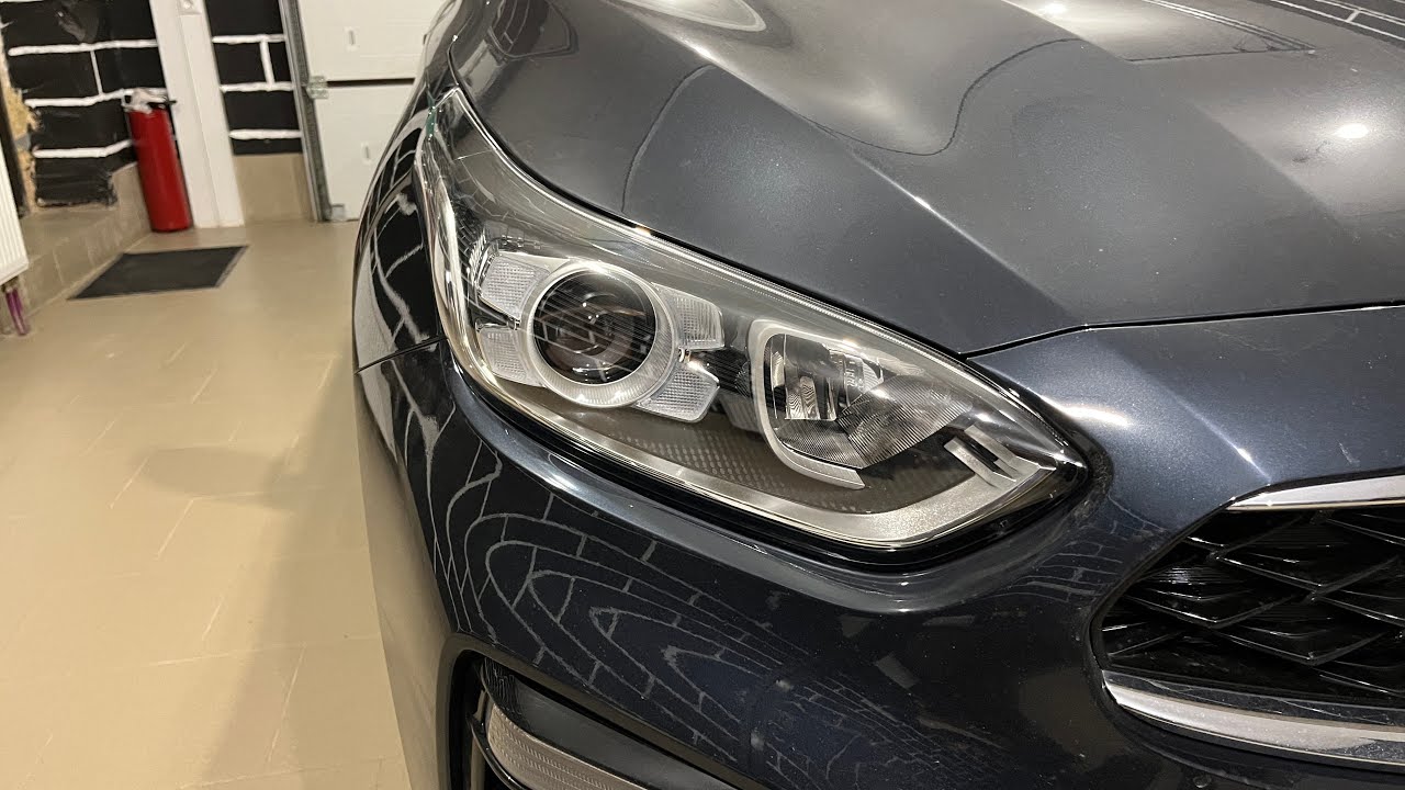 Kia Cerato 4 дорестайлинг-замена линз,диодные линзы Expression - YouTube