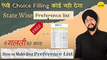 How To Make The Best Choice Filling List | Free Statewise Preference List⬆️ | Arrange 400 Colleges 💥
