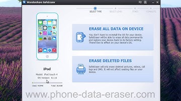 How to Erase All or Deleted iPod Data Without Restore by Wondershare SafeEraser