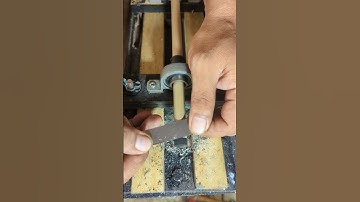 ferrule cut and tip installation using my cheap DIY cue lathe ☺️ #billiards #lathe #diylathe