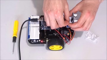 Assemble Kuman Arduino Robot Car KIT SM2 Step 8: Install the Ultrasonic Ranger on the Servo