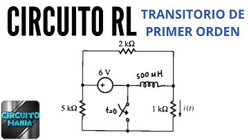 CIRCUITO RL, circuito transitorio de primer orden - Problema 8.14 "Electric Circuits Franco".