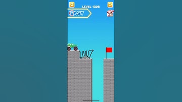 Draw bridge puzzle game level 1326 #gaming #drawing #Shorts