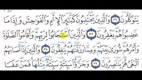 تلاوة سورة الشورى 36 43 صف 5 1