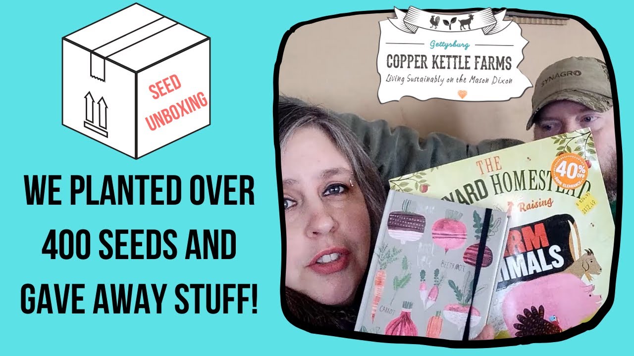 Mary's Heirloom SEED Unboxing, We plant 400 Seeds, and Announce our Giveaway Winner!