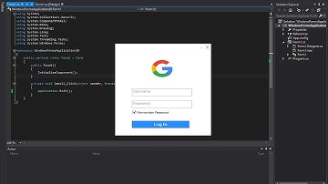 How To Create Google Flat UI Design using C#  in Visual Studio | C# tutorial