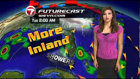 WSVN Weather Julie Durda Hot Purple top 6.20.11
