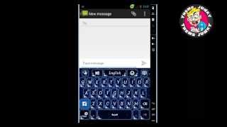 GO Keyboard Blue Stars Theme screenshot 1