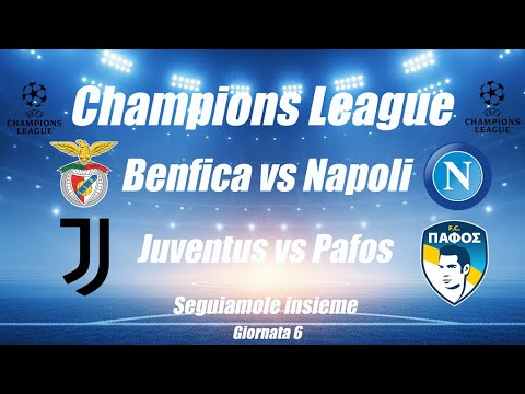 Video BENFICA vs NAPOLI - JUVENTUS vs PAFOS - Champions League - Reaction - DIRETTA LIVE no immagini