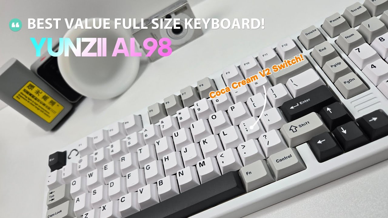 The Value King  98% Keyboard! Yunzii AL98 with Cocoa Cream v2 Linear Switches!