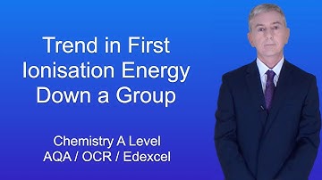 A Level Chemistry Revision "Trend in First Ionisation Energy Down a Group"