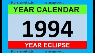 calendar year 1994 #calendar #blog #eclipse #education #music #entertainment #inggeris